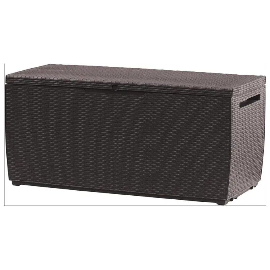 Keter Capri 305 L Baule da Esterno Effetto Rattan Marrone con Ruote