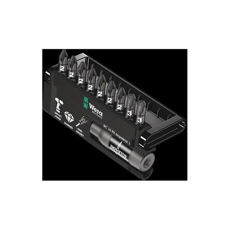 Wera Bit-Check Impaktor 1 – Set 10 Punte da 25 mm
