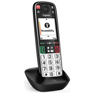 Gigaset EASY 500HX Telefono Cordless DECT Nero e Argento