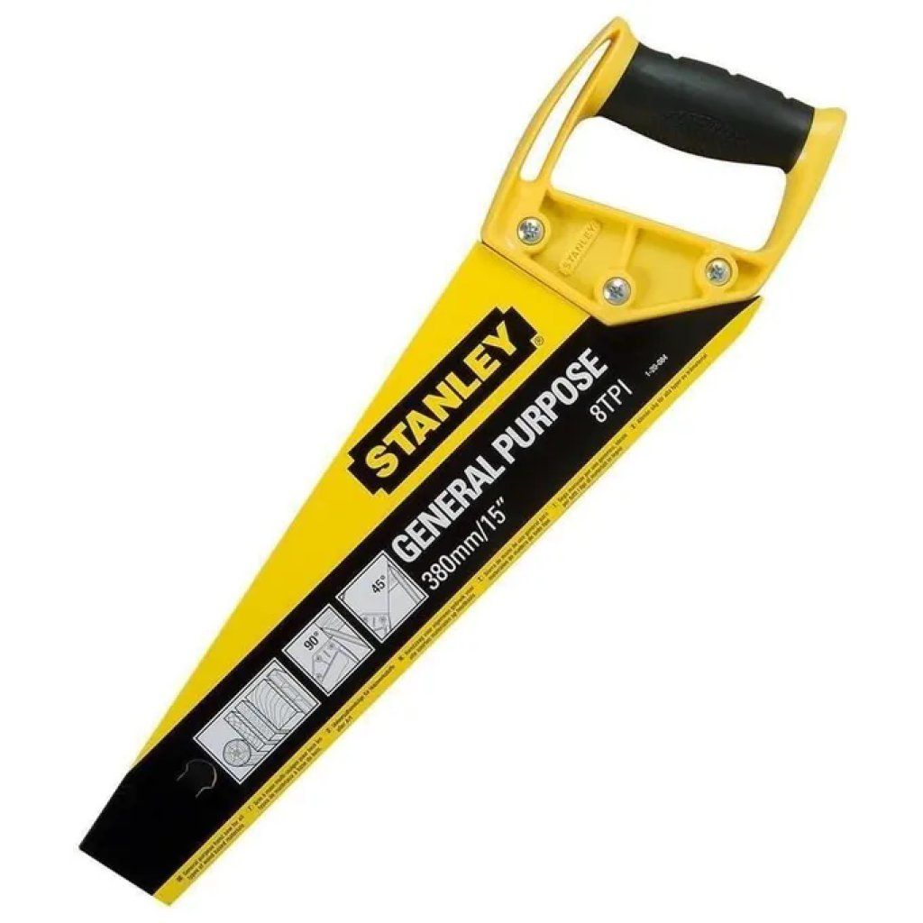 Stanley Basic Segaccio per Legno, Lama 38 cm, 8 TPI