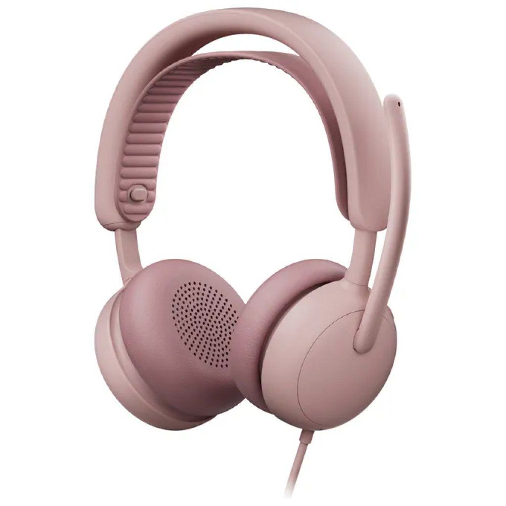 Logitech Zone Wired 2 – Auricolare USB-C/USB-A con Microfono, Rosa