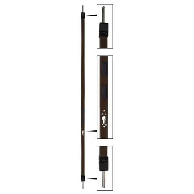 VIRO 4008.240.163 Spranga meccanica universale per porta, 240 cm, accorciabile, marrone