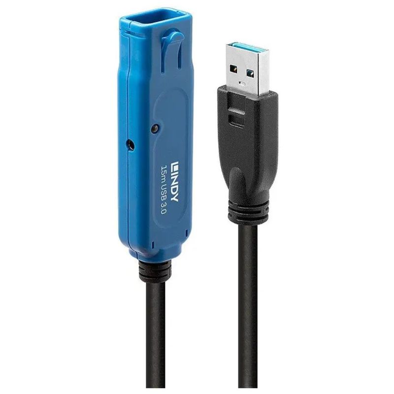 Lindy 43229 Prolunga Attiva USB 3.2 Gen 1, 15 m, USB-A Maschio/Femmina, Nero