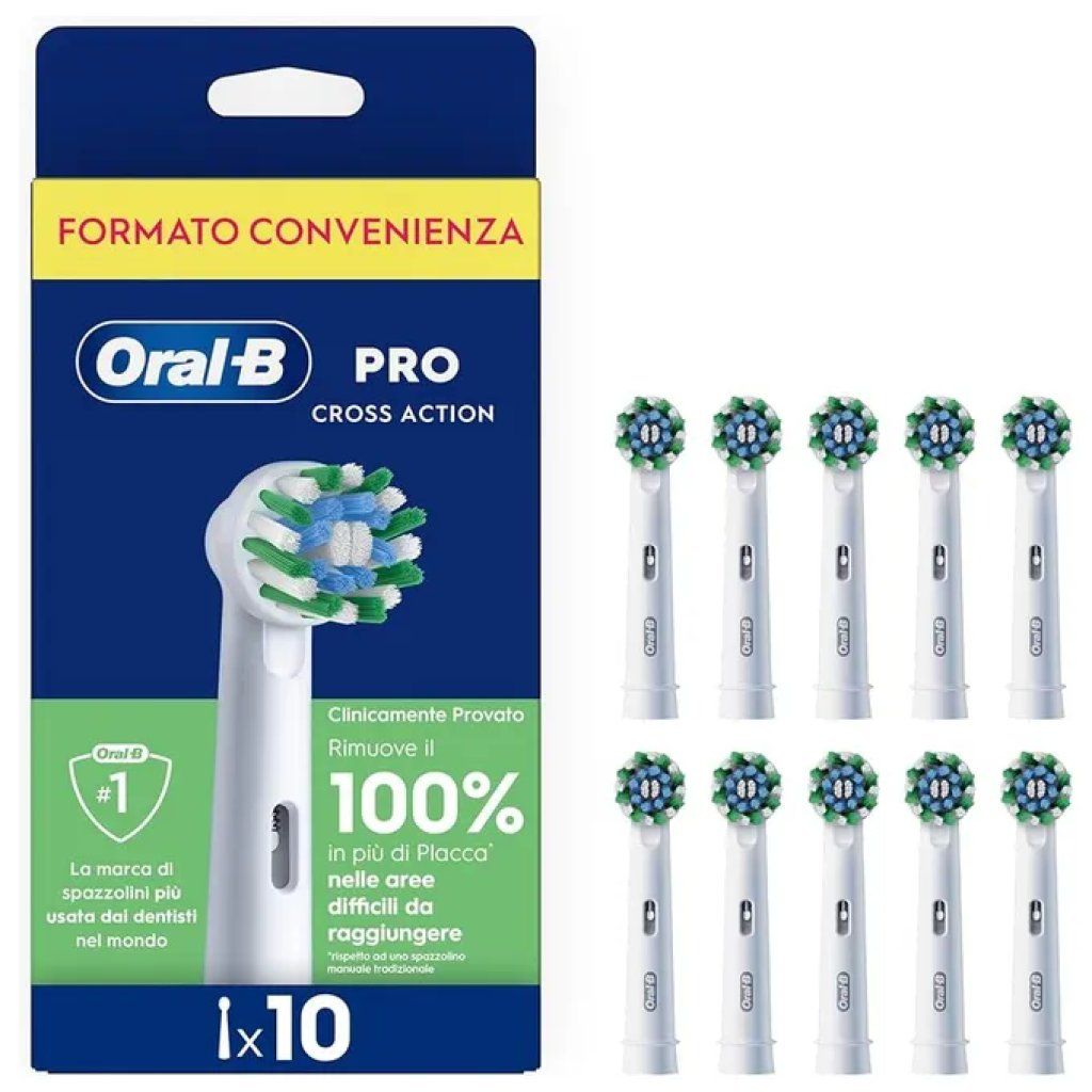 Oral-B Pro Cross Action EB50RX – 10 Testine Bianche