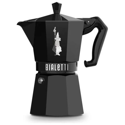 Bialetti Moka Exclusive Caffettiera 6 Tazze Nera, per Induzione Bialetti Moka Exclusive Caffettiera 6 Tazze Nera, per Induzione