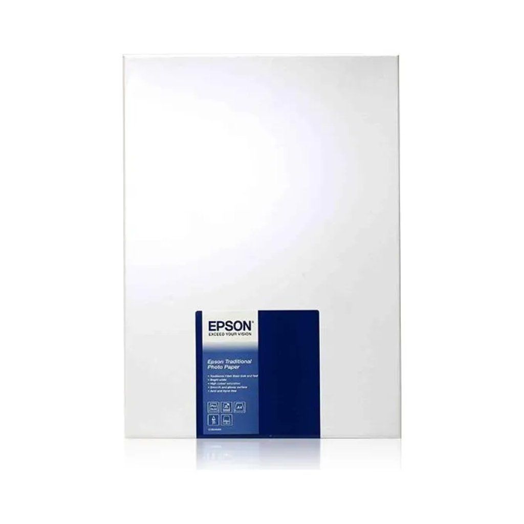 Epson Traditional Photo Paper A4 – Carta Fotografica Satinata, 25 Fogli, 330 g/m²