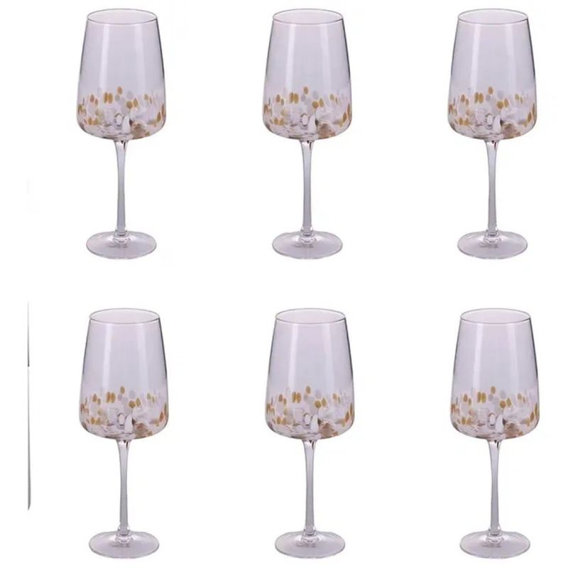 VDE TIVOLI 1996 Villa d’Este Lilia Gold – Set 6 calici da vino bianco, 500 ml