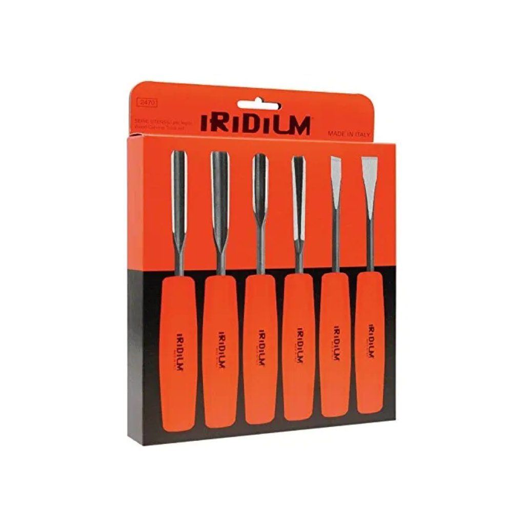 CORRADI Iridium Set di 6 Sgorbie per Legno