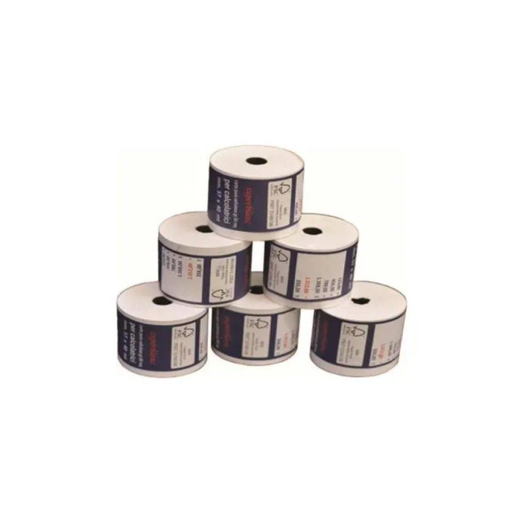 SA.BA.CART Superblanc – 80 rotoli di carta per calcolatrici e terminali, 76 mm