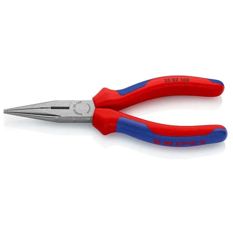 KNIPEX 25 02 160 – Pinza a becchi mezzotondi con tronchese, 160 mm
