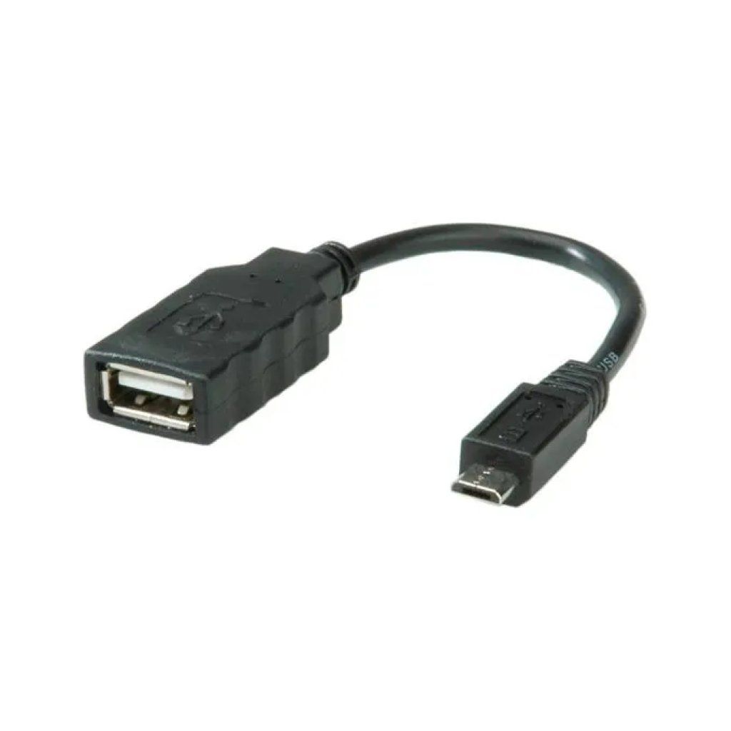 ITB SOLUTION Roline 11.02.8311 Cavo adattatore USB OTG Micro-USB a USB-A, 15 cm, nero