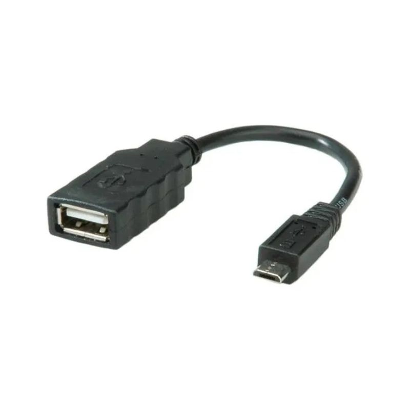 ITB SOLUTION Roline 11.02.8311 Cavo adattatore USB OTG Micro-USB a USB-A, 15 cm, nero