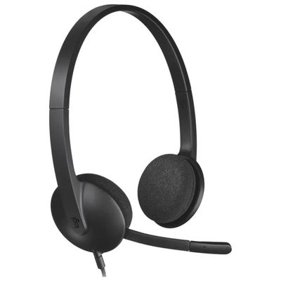 Logitech H340 Cuffie Stereo USB con Microfono, Nero Logitech H340 Cuffie Stereo USB con Microfono, Nero