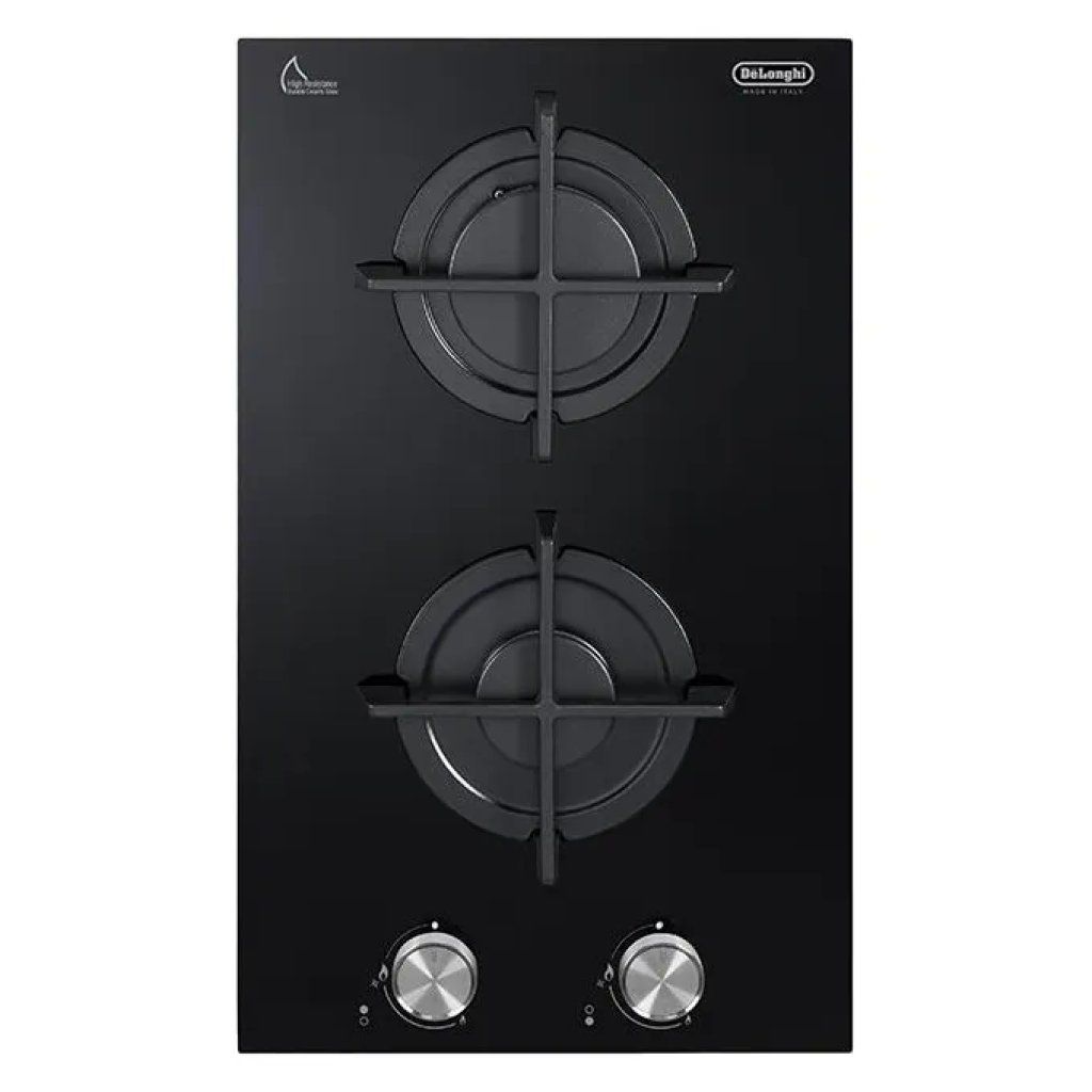DELONGHI De’Longhi NSL230NC Piano Cottura a Gas 30 cm, 2 Fuochi, Nero