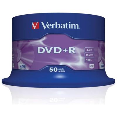 Verbatim DVD+R 4,7 GB 16x – 50 dischi spindle