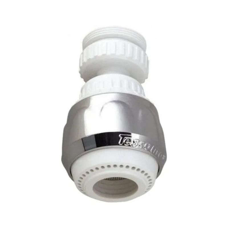Tescoma Presto rompigetto snodato F22x1 con riduttore, bianco e cromo Tescoma Presto rompigetto snodato F22x1 con riduttore, bianco e cromo
