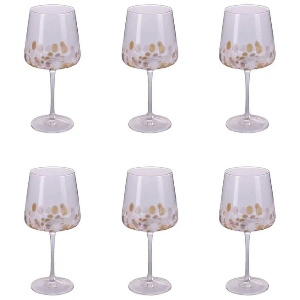 VDE TIVOLI 1996 Villa d’Este Lilia Gold – Set 6 Calici da Vino Rosso 630 ml