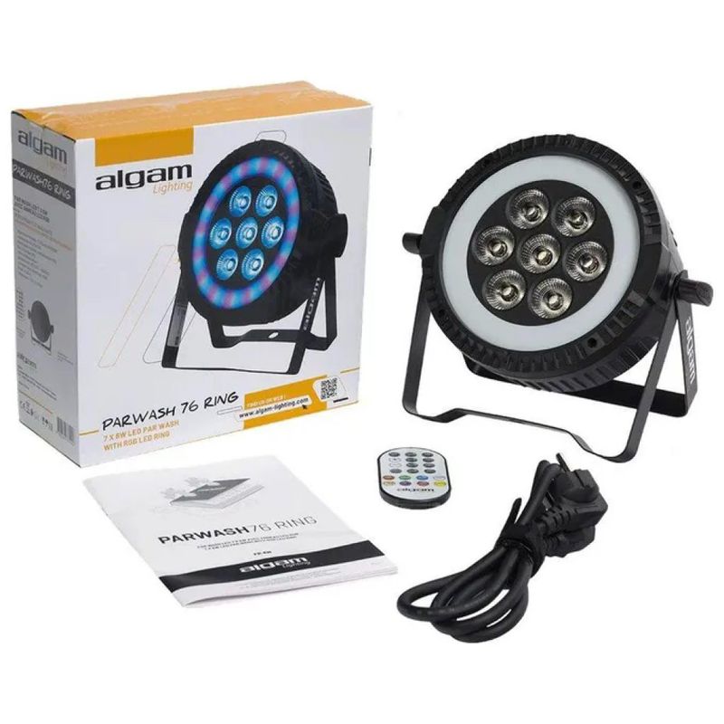 Algam Lighting ParWash 76 Ring LED RGBW con effetto anello rotante