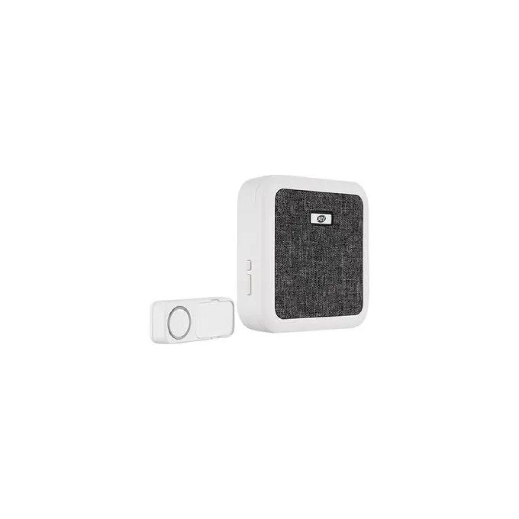 REV Orchestra – Campanello wireless con 58 melodie, portata 150 m e tasto IP55, bianco