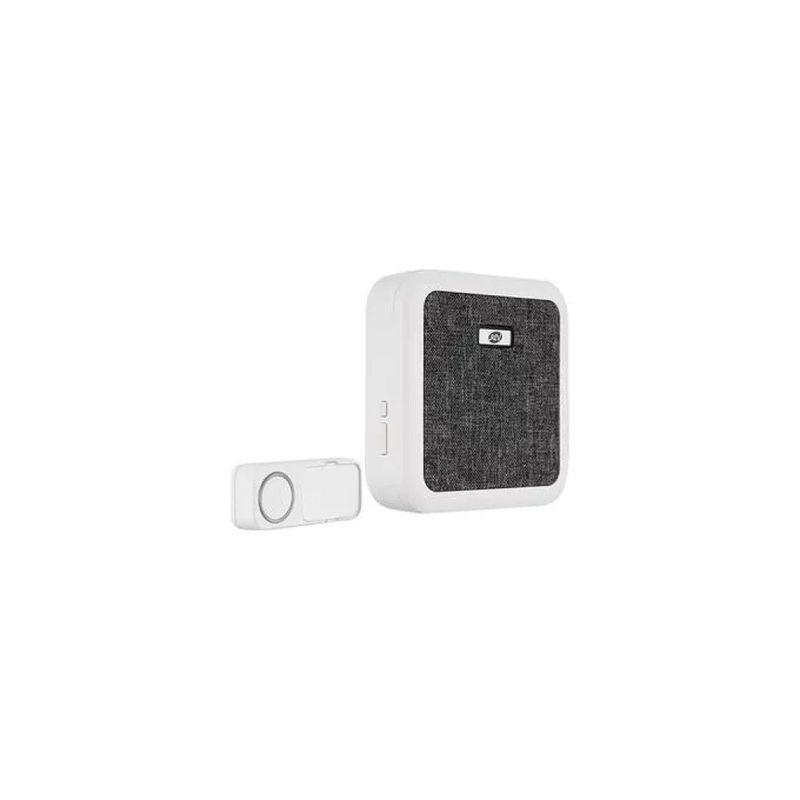REV Orchestra – Campanello wireless con 58 melodie, portata 150 m e tasto IP55, bianco