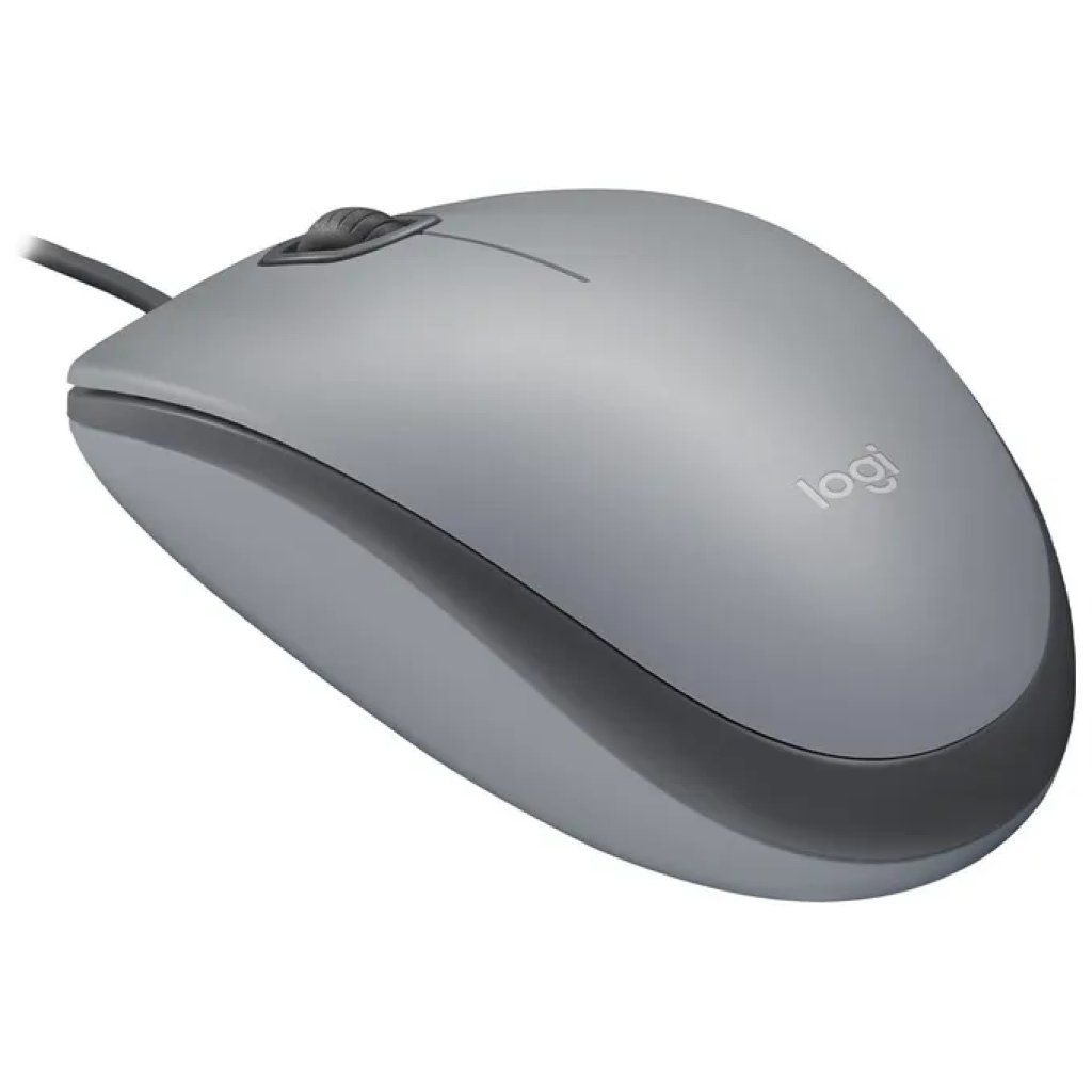 Logitech M110 Silent Mouse Ottico Cablato, USB, 1000 DPI, Grigio Logitech M110 Silent Mouse Ottico Cablato, USB, 1000 DPI, Grigio