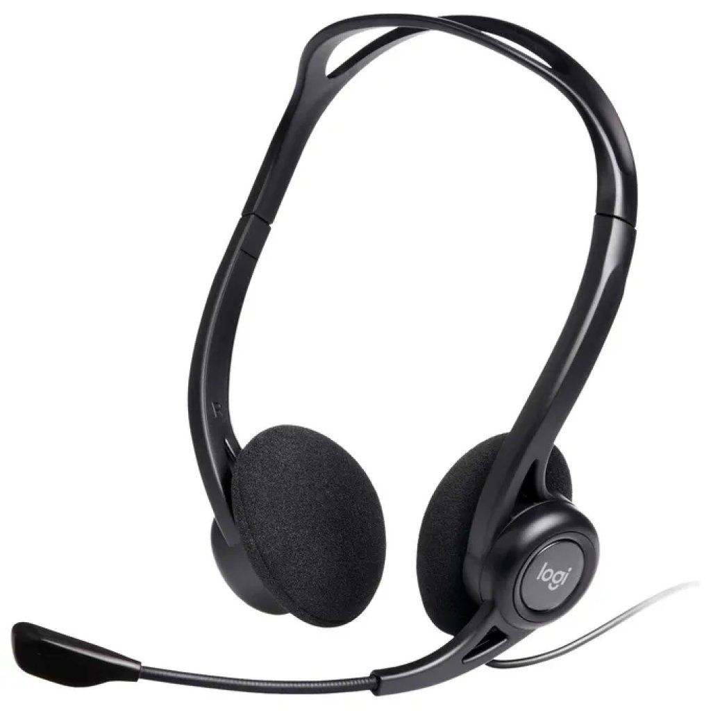Logitech H960 Cuffie USB Stereo con Microfono e Controlli in Linea, Nere