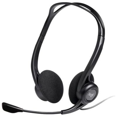 Logitech H960 Cuffie USB Stereo con Microfono e Controlli in Linea, Nere