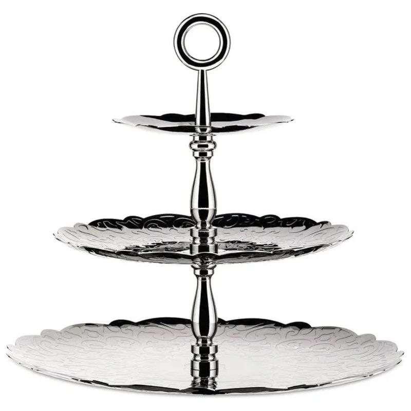Alessi Dressed MW52-3 – Alzata a Tre Piani in Acciaio Inox 18/10