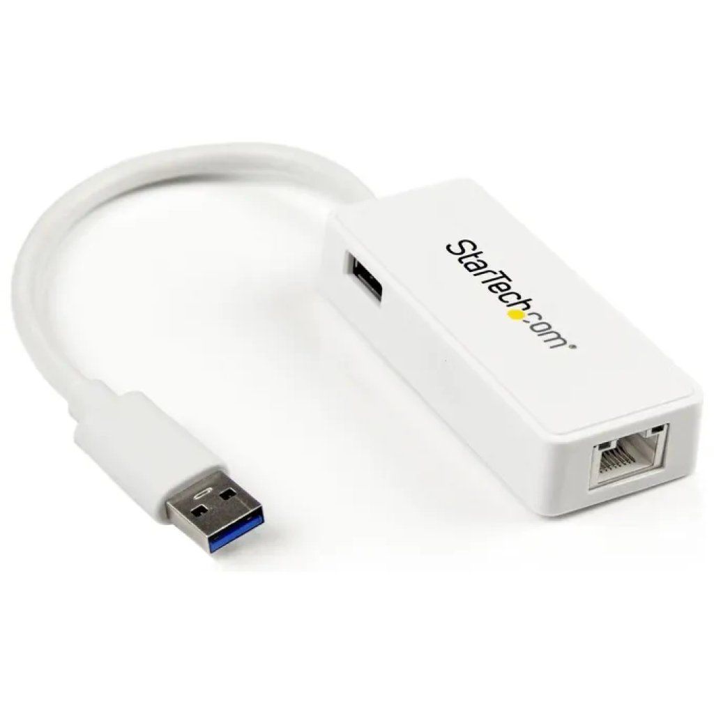 StarTech.com USB31000SPTW – Adattatore USB 3.0 Gigabit Ethernet con porta USB pass-through, bianco StarTech.com USB31000SPTW – Adattatore USB 3.0 Gigabit Ethernet con porta USB pass-through, bianco