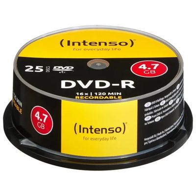 INTENSO DVD-R 4,7 GB 16x, spindle da 25 pezzi