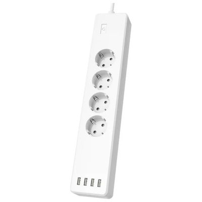 Hama 00176574 Ciabatta WiFi con 4 Prese e 4 Porte USB, Cavo da 1 m