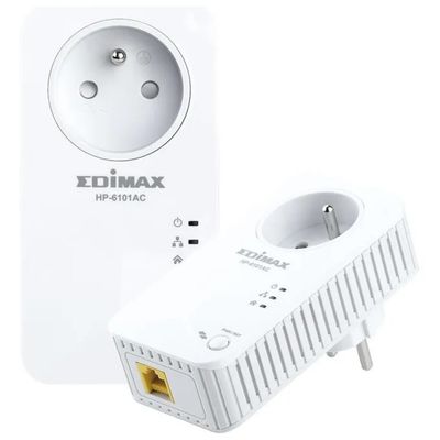 Edimax HP-6101ACK Adattatore Powerline 600 Mbps con presa integrata