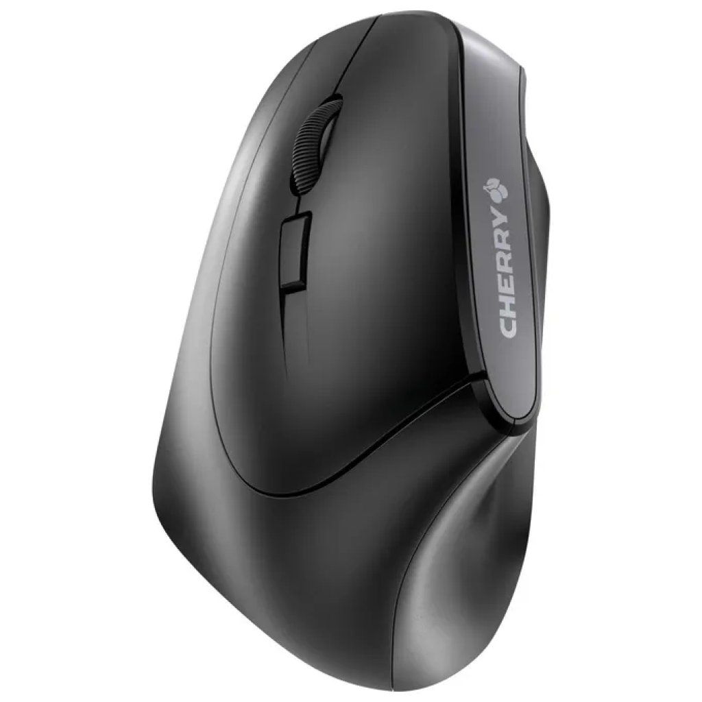 CHERRY MW 4500 – Mouse verticale wireless per mancini, 6 pulsanti, 1200 DPI, nero