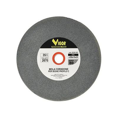 VIGOR-BLINKY Mola abrasiva in corindone Profilo C grana 80, 250 x 10 x 25 mm