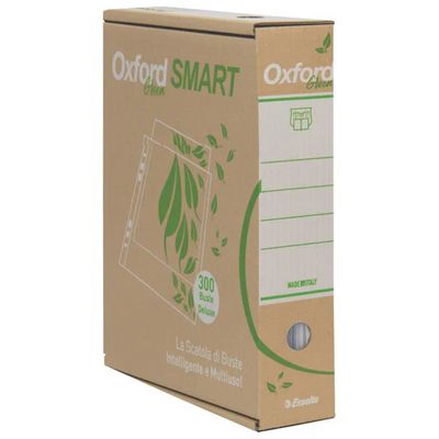 Esselte Oxford Green Smart – 300 buste perforate A4, 22 × 30 cm, verdi