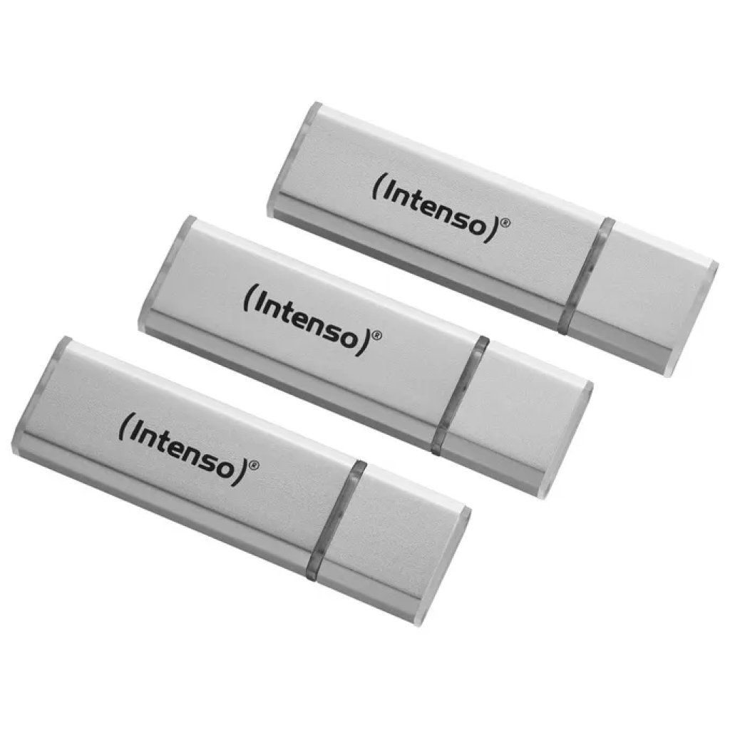 Intenso Alu Line TriPack – 3 chiavette USB 2.0 da 32 GB, argento
