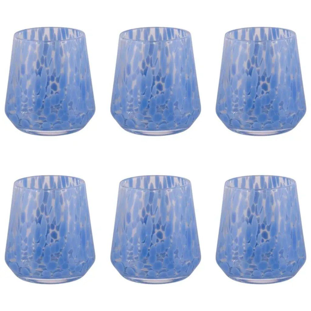 VDE TIVOLI 1996 Villa d’Este Candy – Set 6 Bicchieri da Acqua in Vetro, 410 ml, Turchese VDE TIVOLI 1996 Villa d’Este Candy – Set 6 Bicchieri da Acqua in Vetro, 410 ml, Turchese
