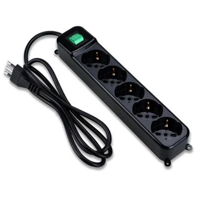 Tecnoware FMP5IIG Multipresa con 5 Prese SCHUKO/Italia, Filtro e Cavo da 1,5 m