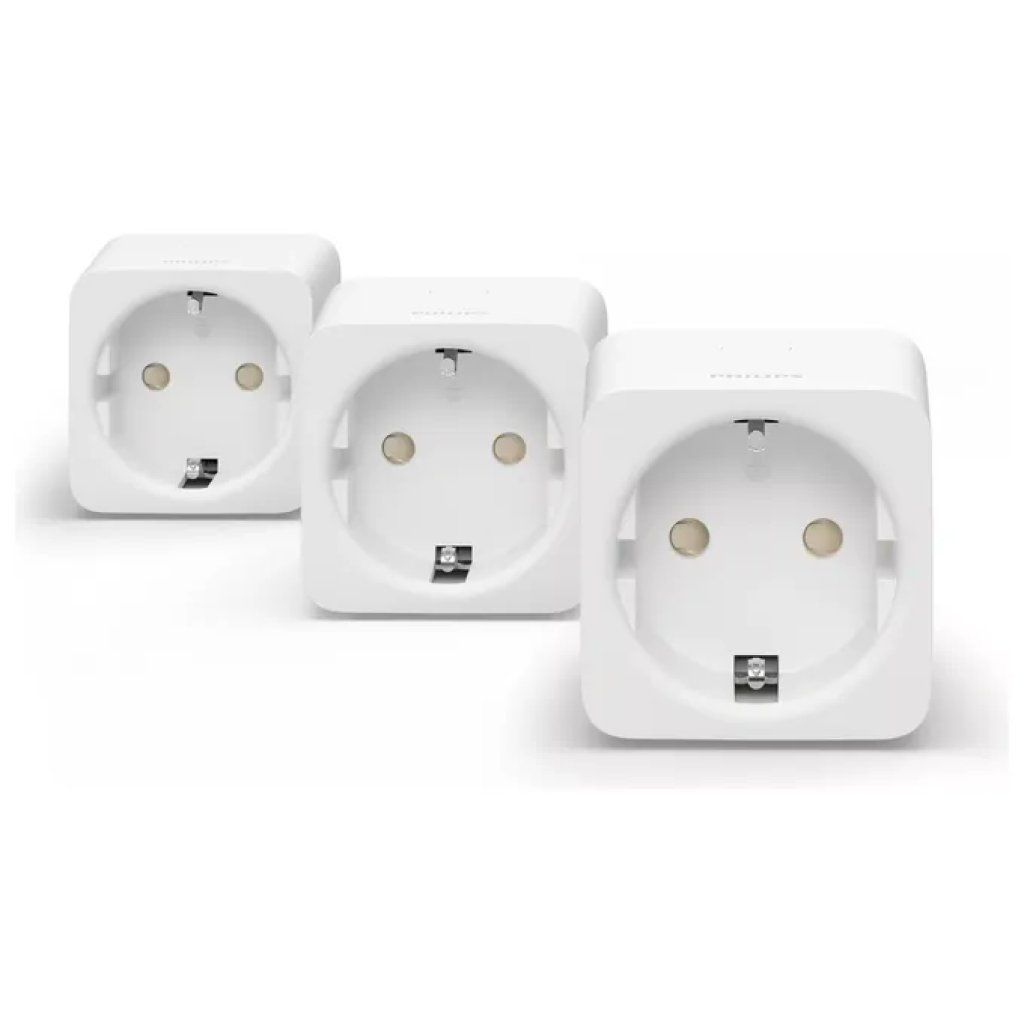 Philips Hue Smart Plug EU – Presa intelligente tipo F, 2300 W, Bluetooth e ZigBee, bianca