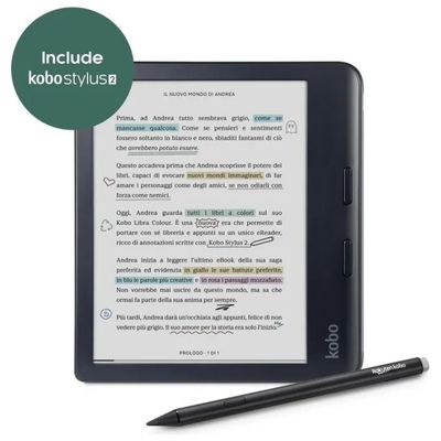 Kobo Libra Colour eReader 7” E Ink Kaleido 3, 32 GB, Nero Kobo Libra Colour eReader 7” E Ink Kaleido 3, 32 GB, Nero