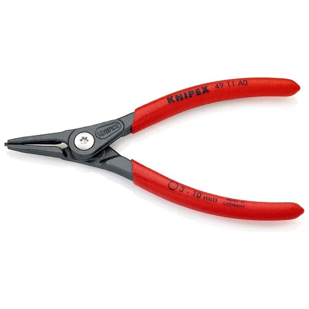 KNIPEX 49 11 A0 Pinza di precisione per anelli di sicurezza esterni, 140 mm