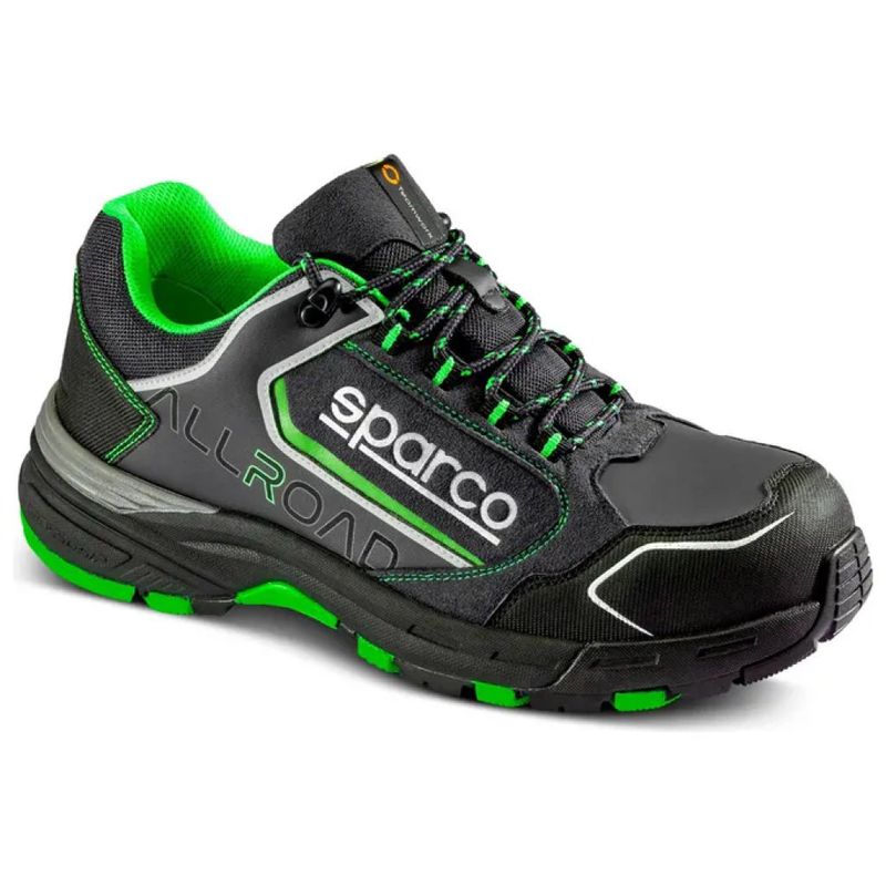 Sparco ALLROAD SOCHI S3S Scarpe Antinfortunistiche ESD, Blu e Giallo Fluo, Taglia 46