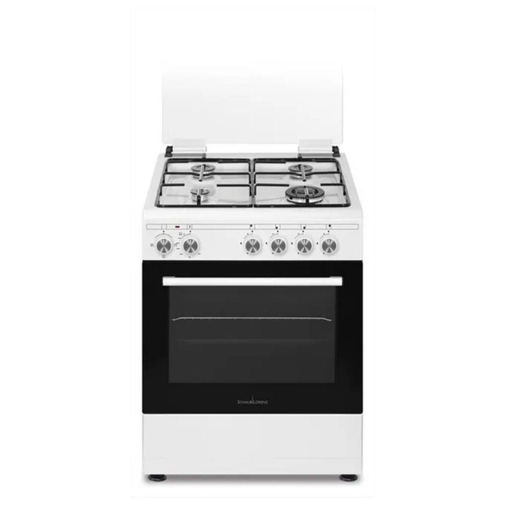 Schaub Lorenz SS631GEW Cucina a Gas 4 Fuochi, Forno 59 L, Classe A, 86 x 60 x 60 cm, Bianca Schaub Lorenz SS631GEW Cucina a Gas 4 Fuochi, Forno 59 L, Classe A, 86 x 60 x 60 cm, Bianca
