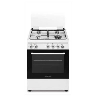 Schaub Lorenz SS631GEW Cucina a Gas 4 Fuochi, Forno 59 L, Classe A, 86 x 60 x 60 cm, Bianca