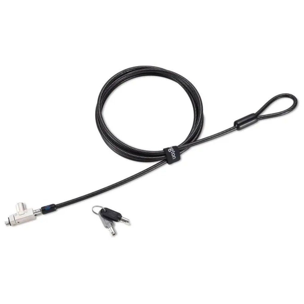 Kensington K64440WW Lucchetto con Chiave per Laptop, Cavo in Acciaio da 1,8 m, Slot N17, Nero