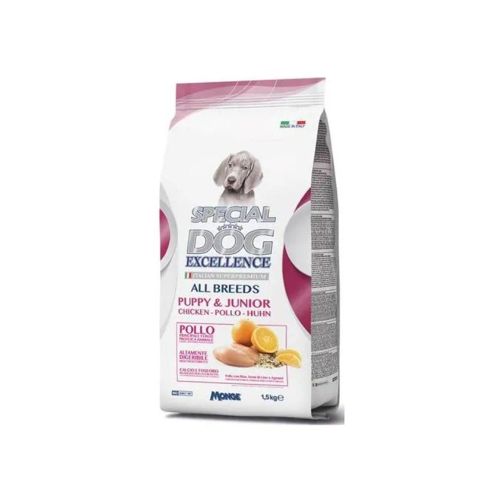 Monge Special Dog Excellence Junior con Pollo, 1,5 kg