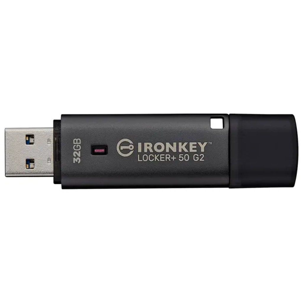Kingston IronKey Locker+ 50 G2 – Chiavetta USB crittografata 32 GB
