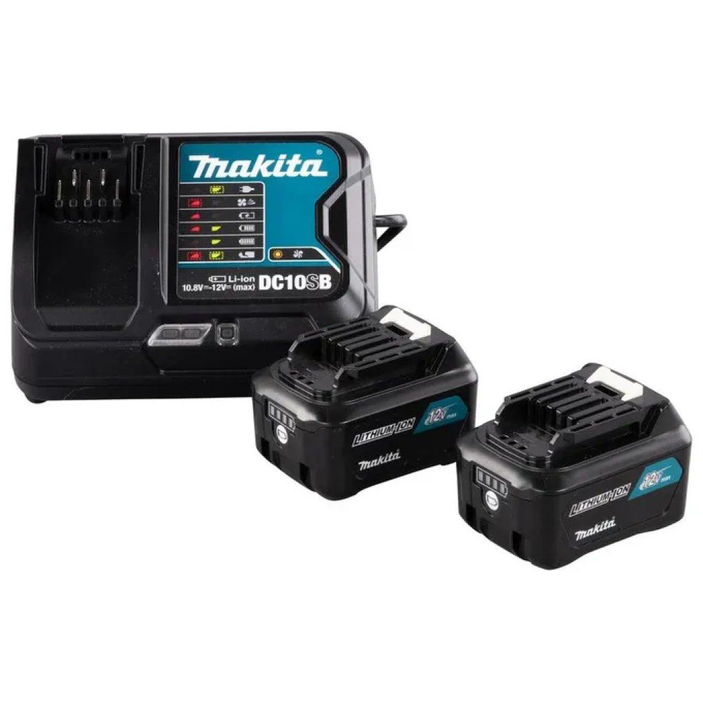 Makita 191L68-0 Kit alimentazione CXT 12 V max con 2 batterie 4,0 Ah e caricabatterie DC10SB Makita 191L68-0 Kit alimentazione CXT 12 V max con 2 batterie 4,0 Ah e caricabatterie DC10SB