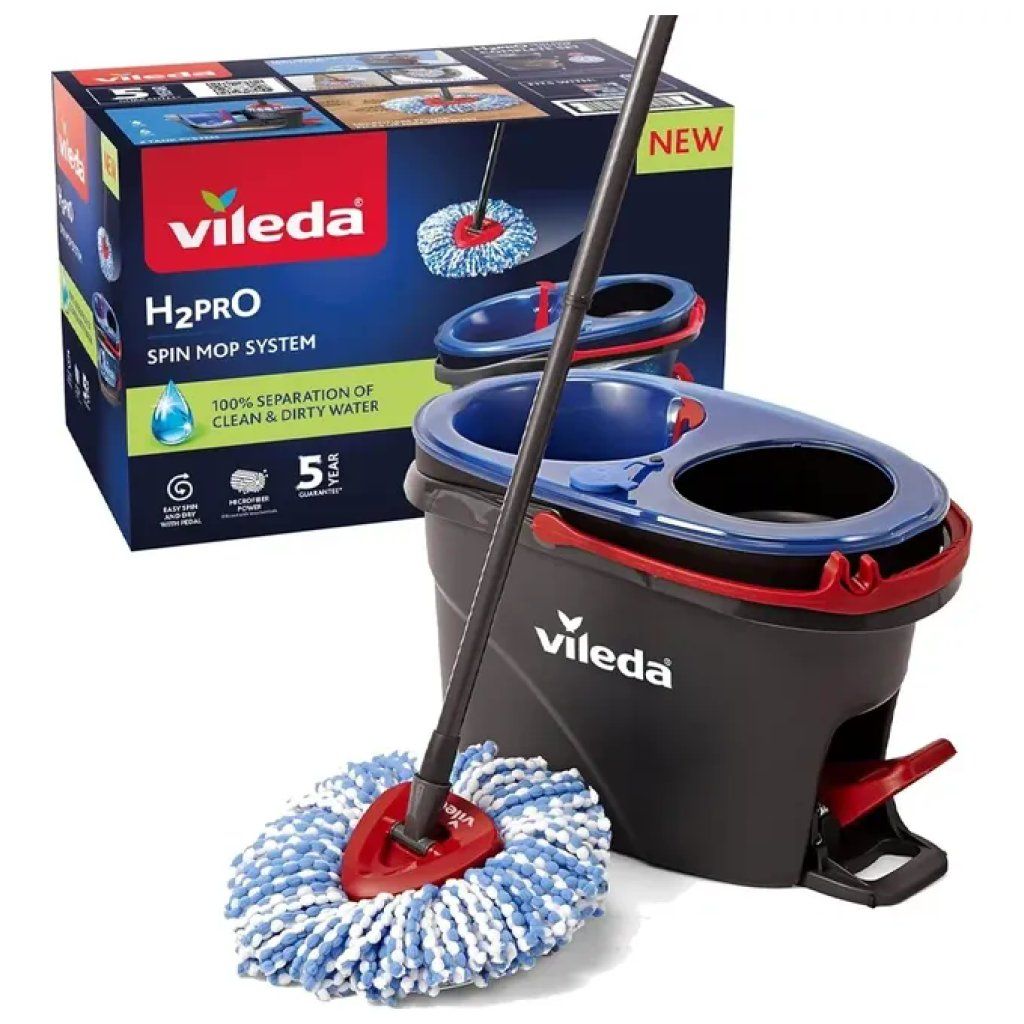Vileda H2Pro Spin Mop con Doppio Serbatoio Vileda H2Pro Spin Mop con Doppio Serbatoio