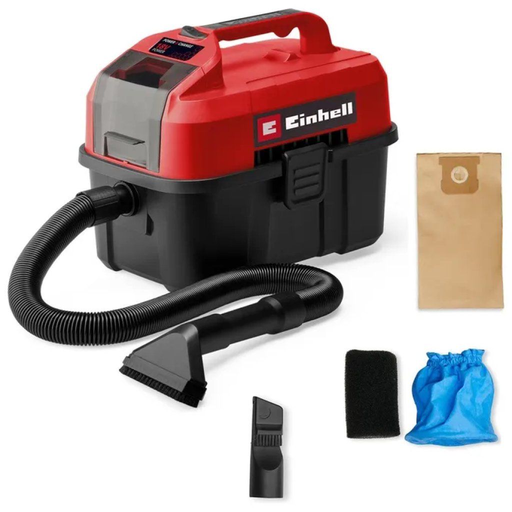 Einhell TE-VC 18/10 Li-Solo Aspiratutto a Batteria 18 V, 10 L